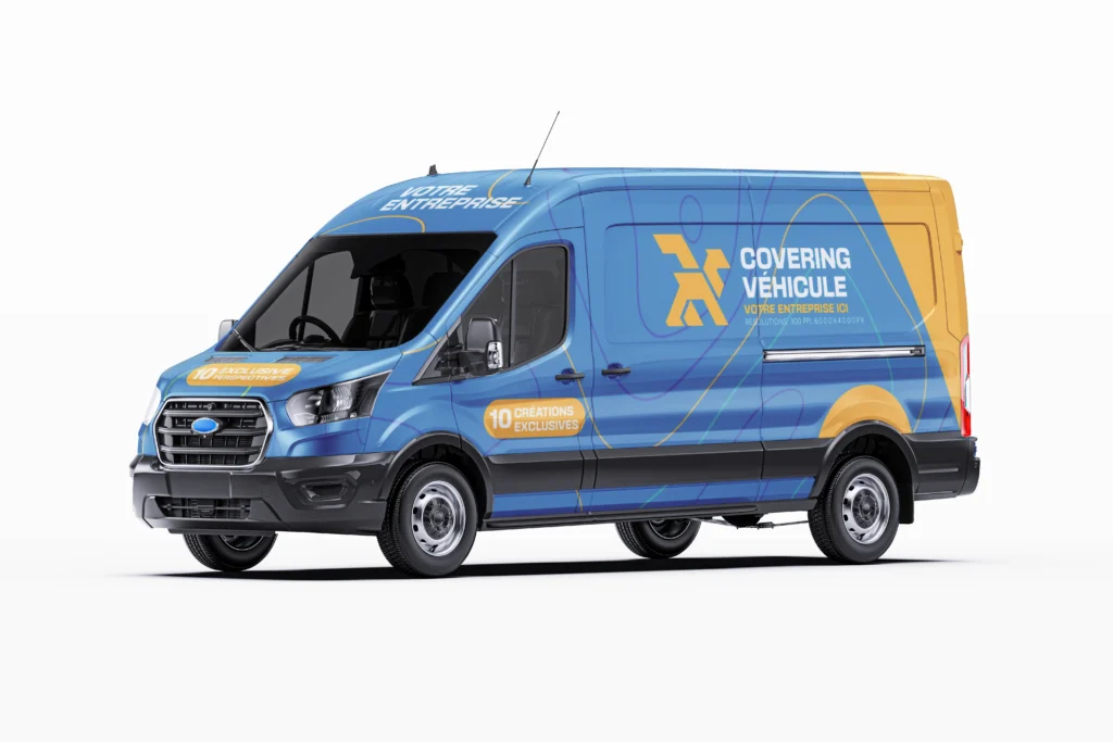 Ford transit véhicule marquage flocage véhicule domepub
